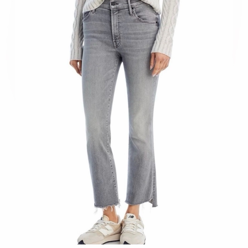 MOTHER jeans The Insider Crop Step Fray in Barley There wash
